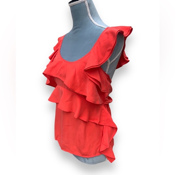 Club Monaco Silk Rowlen Cropped Tie Top Size Medium - Picture 5 of 9